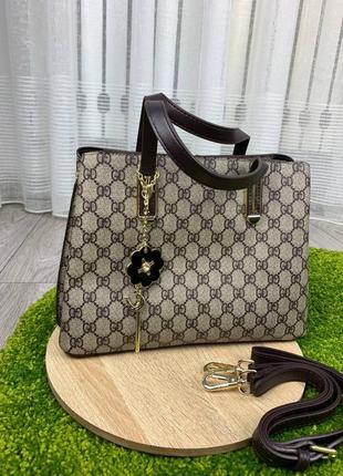 Сумка gucci коричнева світла