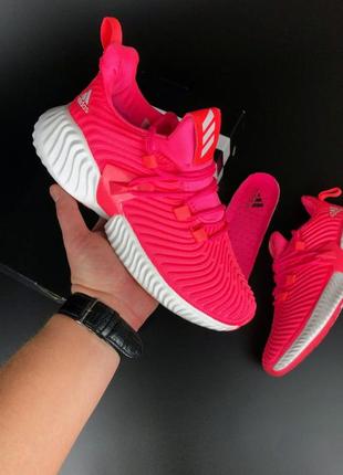 Женские спортивные розовые кроссовки adidas alphabounce 🆕 адидас5 фото