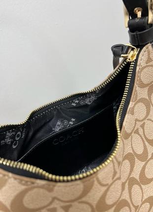 Сумка жіноча в стилі coach lori shoulder bag in signature canvas gold9 фото