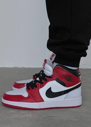 Женские кроссовки air jordan retro high red/white