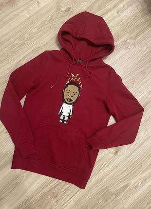 Бордовый худи mister tee kdot hoody толстовка унисекс1 фото