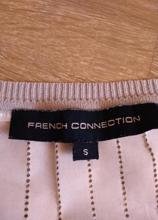 Блуза со спинкой плиссе, перфорация, french connection6 фото