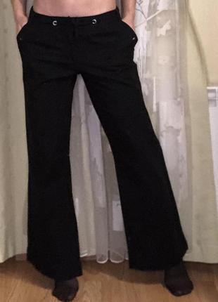 Новые чёрные льняные штаны  размер s2 фото