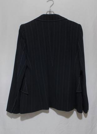 Новый пиджак дизайнерский черный шерсть escada 50-52р3 фото