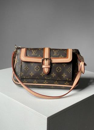 Сумка в стиле louis vuitton diane brown/pink3 фото