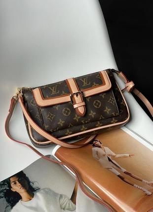 Сумка в стиле louis vuitton diane brown/pink4 фото