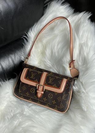 Сумка в стилі louis vuitton diane brown/pink5 фото