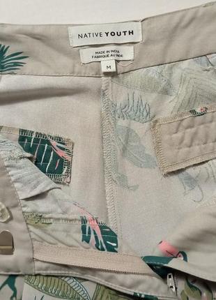 Брюки, укороченные брюки, с гавайским принтом.6 фото