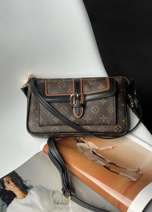 Сумка в стиле louis vuitton diane brown/black5 фото