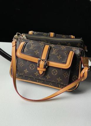 Сумка в стиле louis vuitton diane brown/camel8 фото