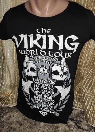 Нова стокова стильна футболка.viking.stanley stella.xs-s