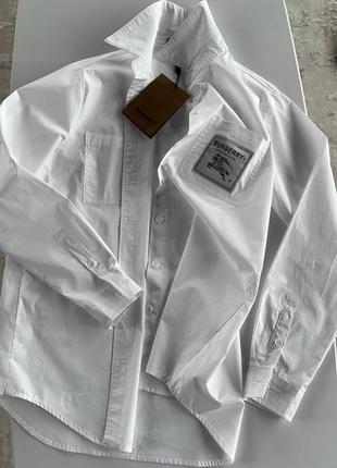 Белая рубашка барбери burberry1 фото