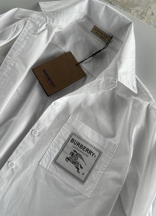 Белая рубашка барбери burberry4 фото