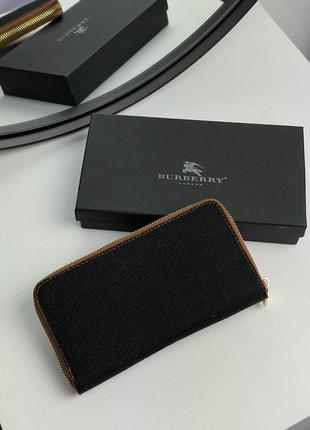 Кошелек burberry wallet textile black/brown2 фото