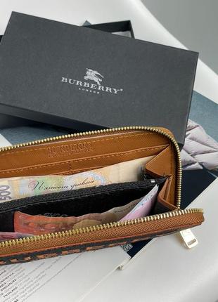 Кошелек burberry wallet textile black/brown5 фото