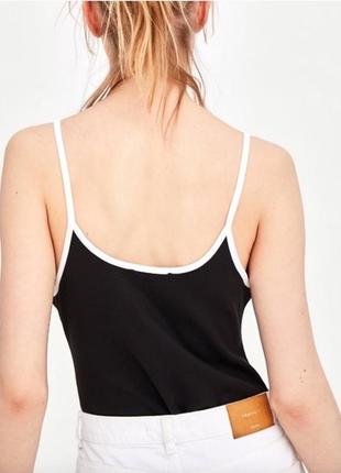 Боди трикотажный бодик черно- белый zara5 фото