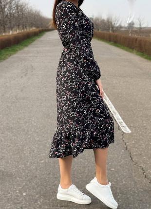 Ніжна сукня міді, талія на резинці💕8 фото