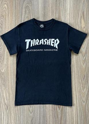 Мужская винтажная хлопковая футболка с принтом thrasher