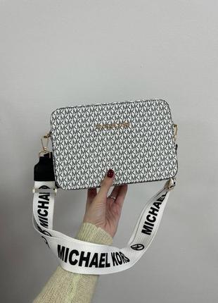 Сумка жіноча в стилі michael kors ginny crossbody bag white