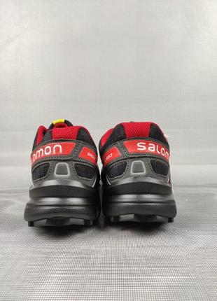 Мужские кроссовки salomon speedcross grid black/red6 фото