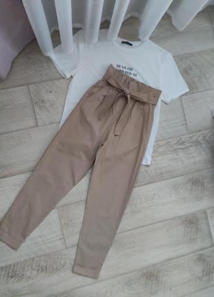 Брючки мом с высокой посадкой р. xs