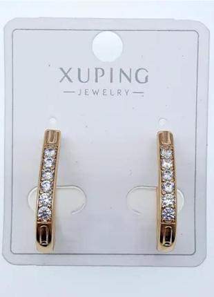 Серьги из ювелирной бижутерии xuping медзолото с камнями