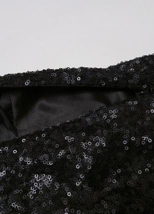 Черная юбка с блестками5 фото