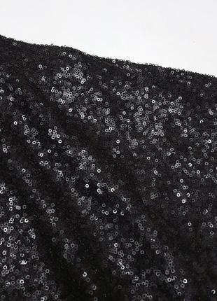 Черная юбка с блестками3 фото