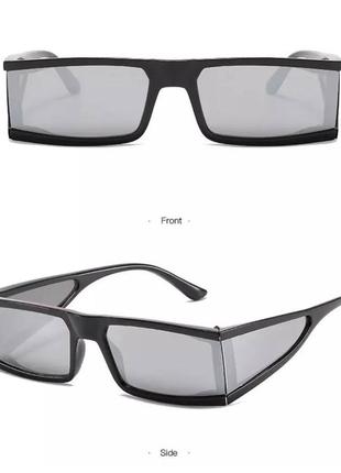 Очки окуляри черые сонцезахисні солнцезащитные прямоугольные2 фото