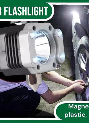 Многофункциональный туристический, автомобильный фонарик с зарядкой usb и магнитом
