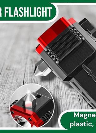 Многофункциональный туристический, автомобильный фонарик с зарядкой usb и магнитом