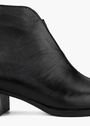 Полуботинки женские демисезонные чёрные натуральная кожа украина  alromaro - размер 37 (24,1 см)