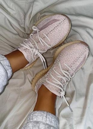 Стильные классические женские кроссовки adidas 350 v2 synth reflective pink