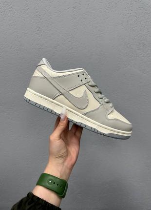 Женские кроссовки nike sb dunk low grey fog / smb