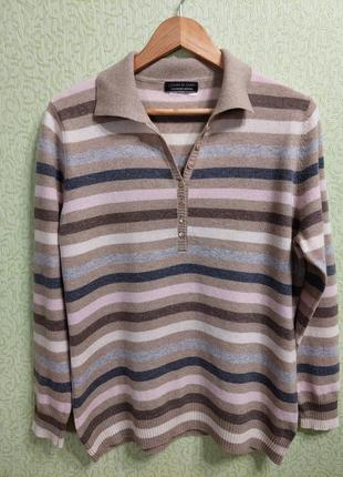 Кашемировый свитер-поло louisa di carpi

  в смужки