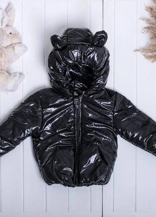 Весенняя детская курточка для девочки, короткая куртка с капюшоном