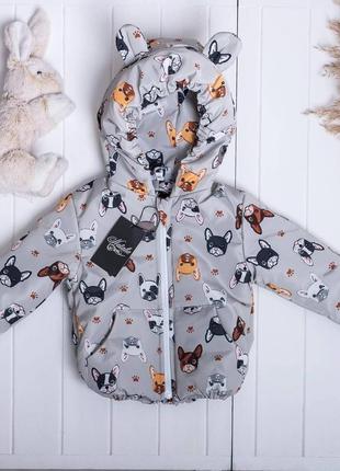 Весенняя детская курточка для девочки, короткая куртка с капюшоном