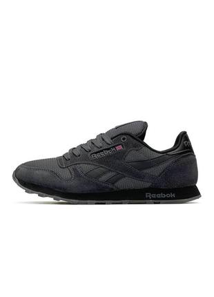 Мужские кроссовки reebok classic dark grey light / smb