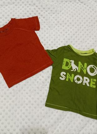 Набор футболок 6-9 и 9-12 месяцев
