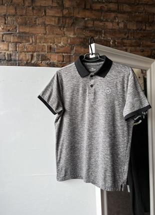 Hollister men’s gray polo shirt поло на короткий рукав