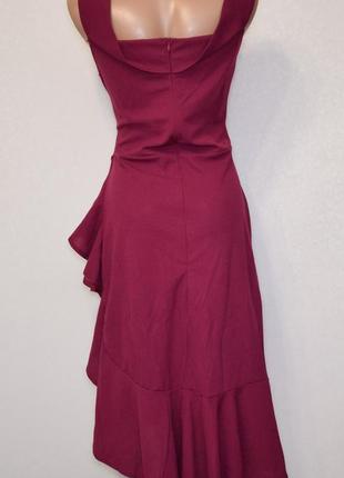 Роскошное вечернее выпускное платье cbr с воланами и разрезом спереди3 фото