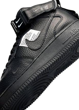 Жіночі кросівки nike air force mid utility all black / smb3 фото