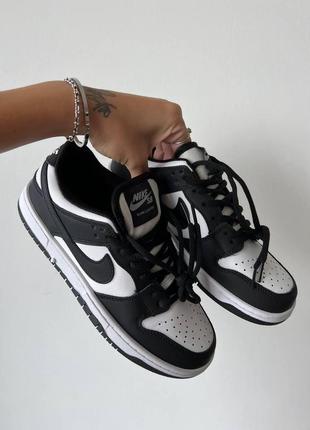 Женские кроссовки nike dunk low retro white black v3 / smb2 фото