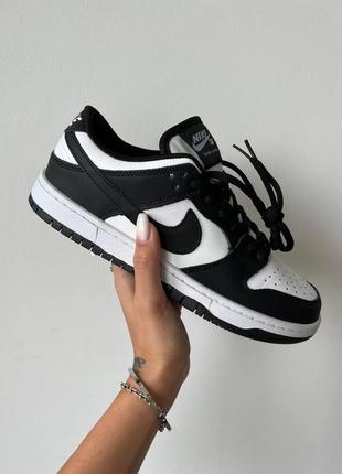 Жіночі кросівки nike dunk low retro white black v3 / smb6 фото