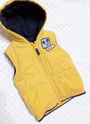Жилетка безрукавка тёплая, на флисе 1-2 года, 12-24 мес.