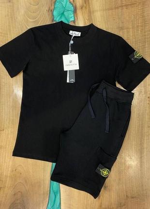 Брендовый комплект stone island  ⁇  футболка + шорты