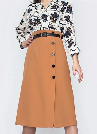 Юбка из костюмной ткани barby с имитацией запаха