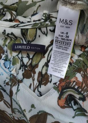 Стильна блузочка, топ marks& spencer з принтом красивих квітів5 фото