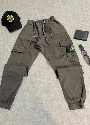 Топовые брюки карго stone island  ⁇  стон айленд5 фото