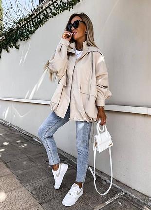 Женская куртка ветровка свободного кроя oversize 🔥